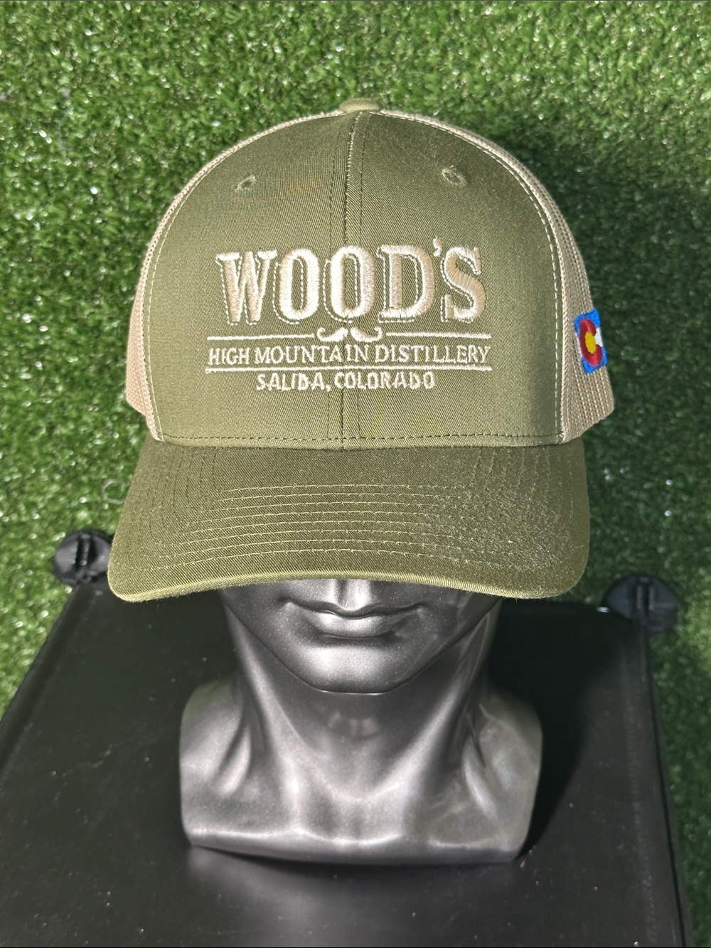 High Mountain Distillery Olive Green Trucker Hat